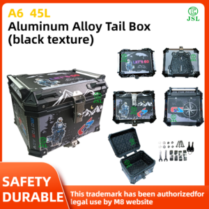 A6 45L Aluminum Alloy Tail Box(black texture)